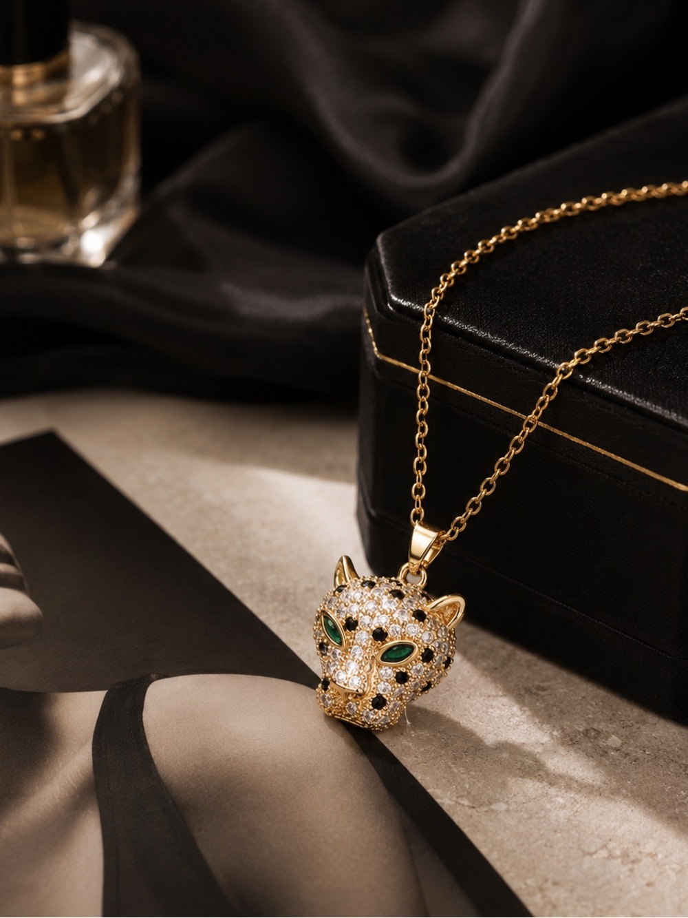 Golden Eclipse Panther Necklace